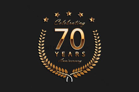 70 years anniversary logo
