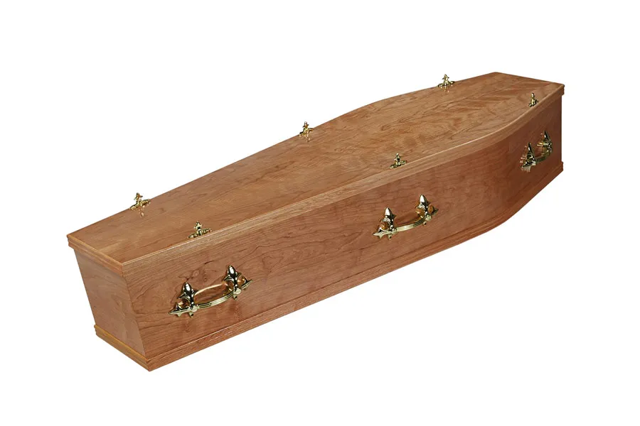 Nobury veneered coffin