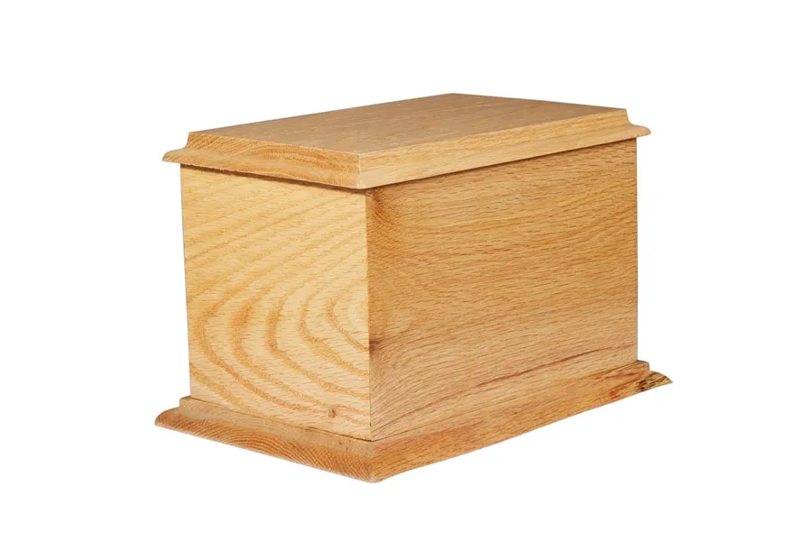 Oak llam ashes casket