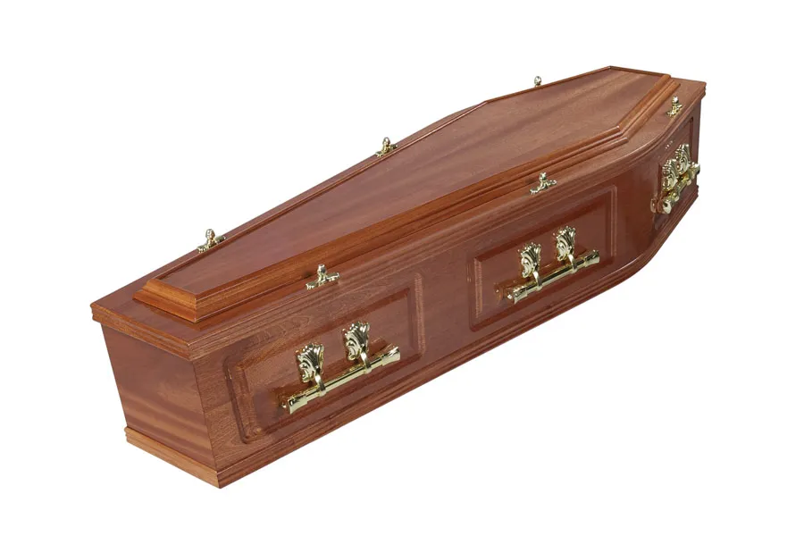 Parwich veneered coffin