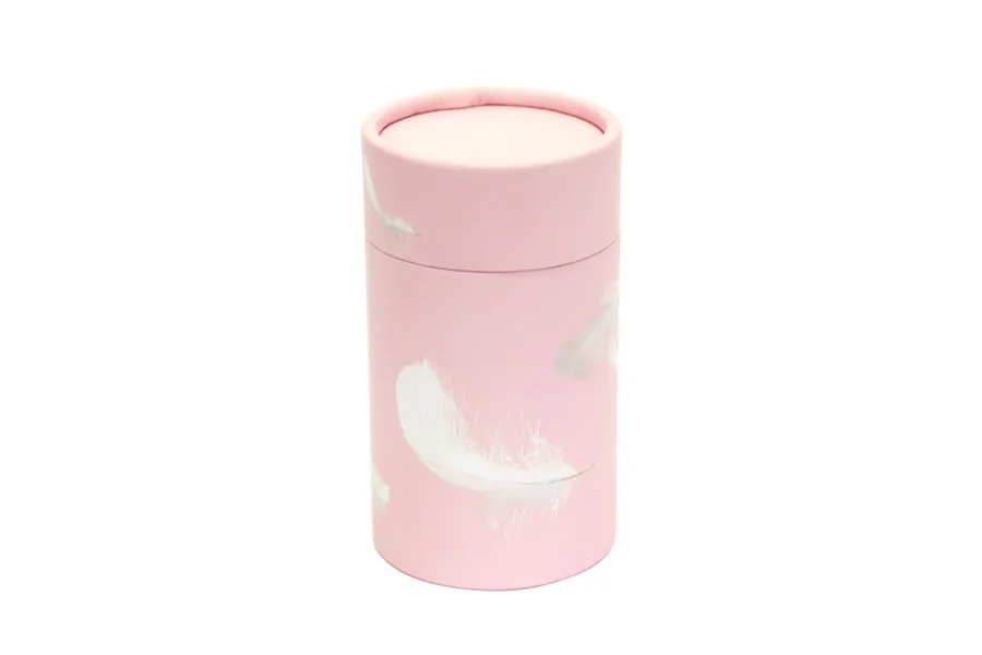 child pink feather scatter tube