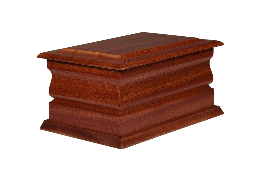 mahogany ashes casket