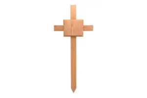 Wooden cross and mount